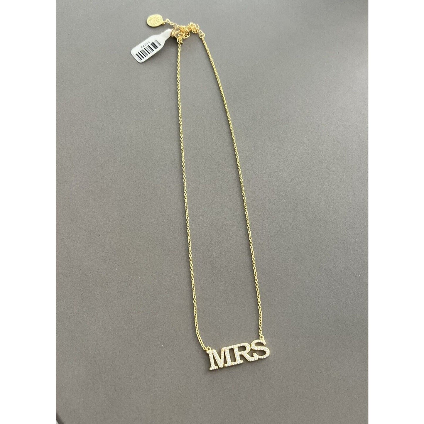 Anna Zuckerman Kate 06 MRS Necklace Gold plated Sterling Honeymoon New with Tag