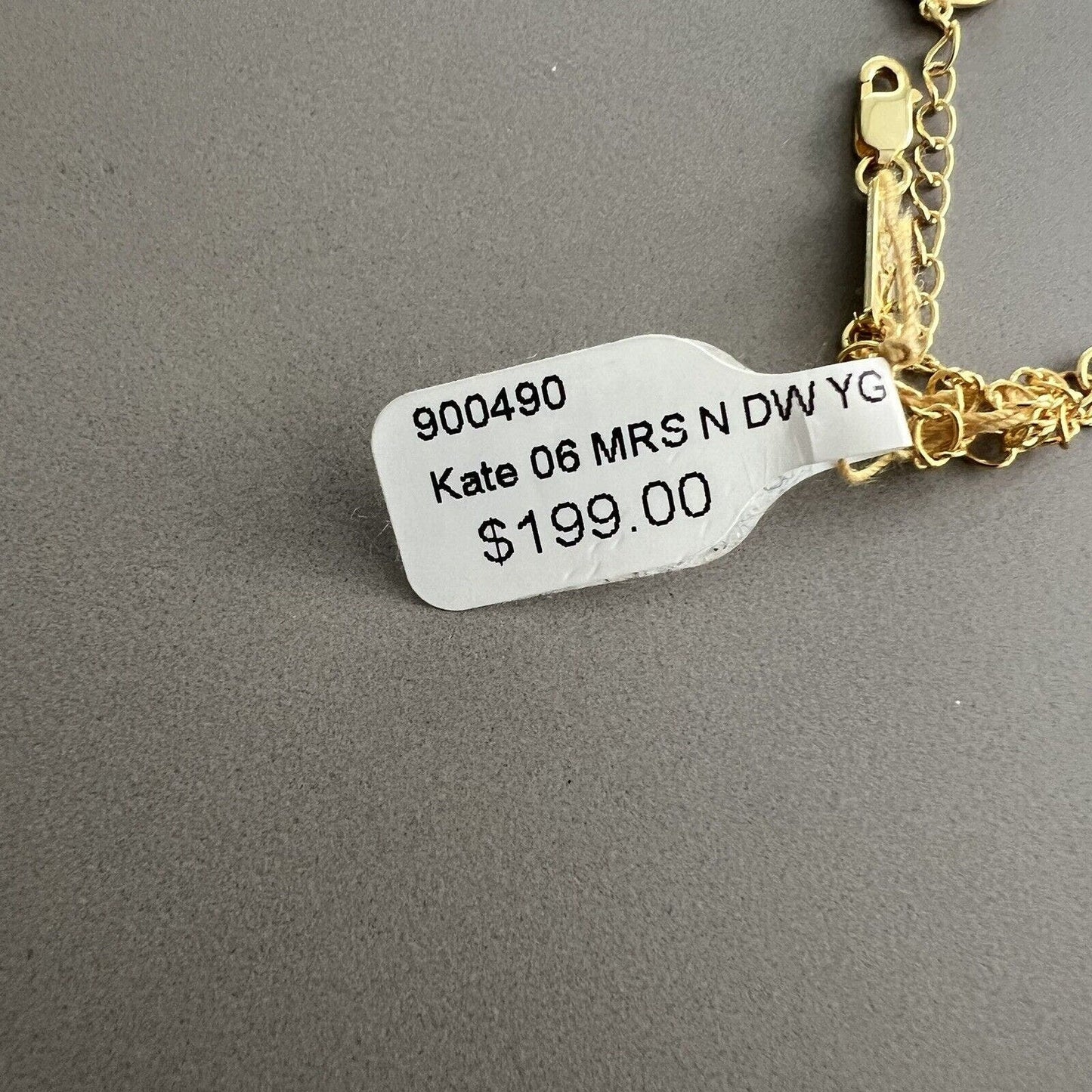 Anna Zuckerman Kate 06 MRS Necklace Gold plated Sterling Honeymoon New with Tag