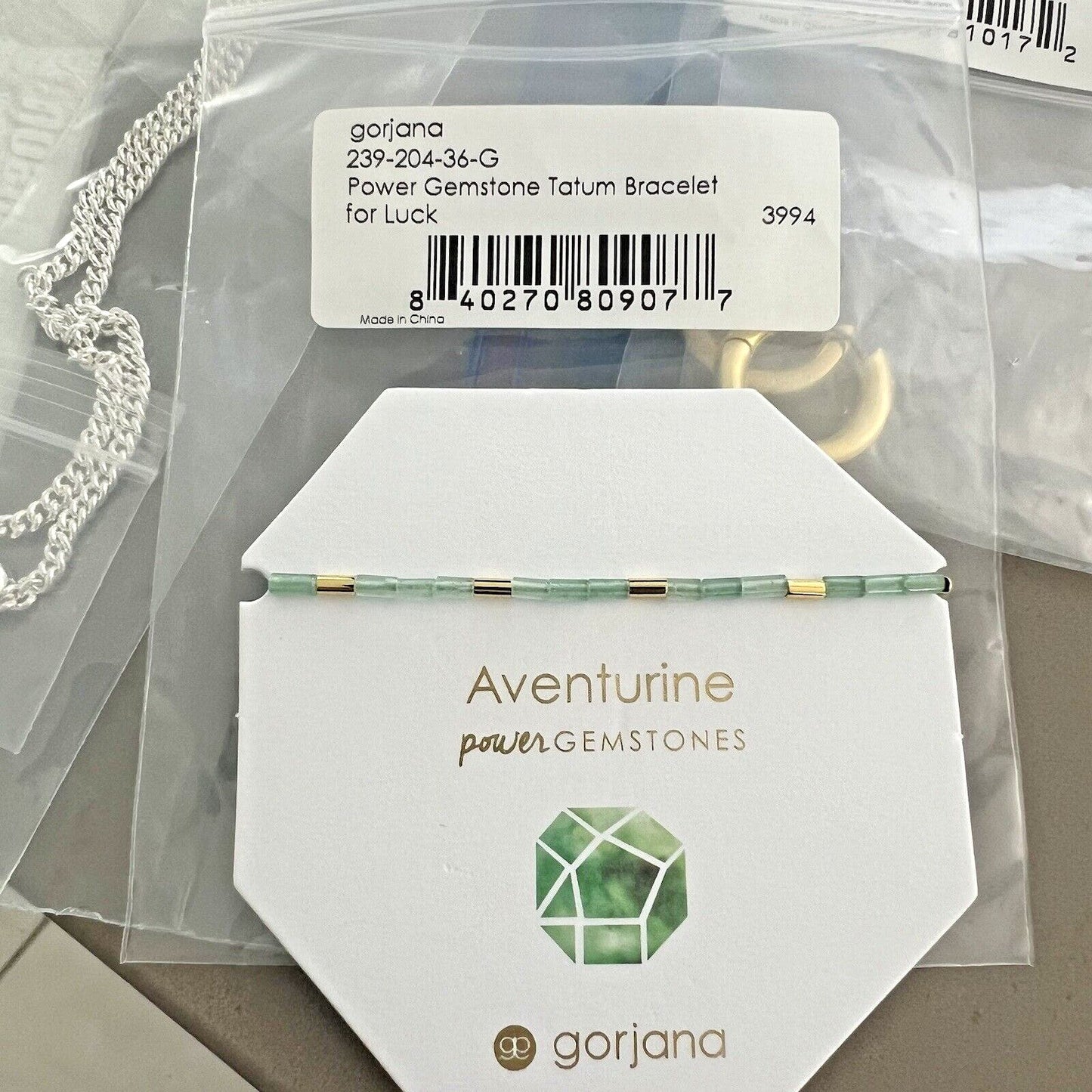 Gorjana Power Gemstone Aventurine for Luck Adjustable Bracelet Jewelry