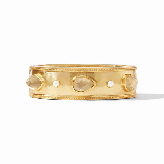 Julie Vos Cannes Statement Hinge Bangle Champagne Jewelry