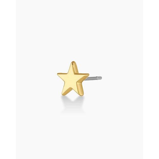 Gorjana Star Charm Stud Earring Jewelryy Gold Plated Post Third Hole