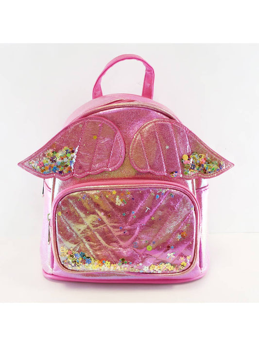 Girls Fuchsia Angelwings Confetti Backpack
