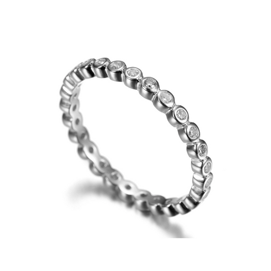  LOYALLOOK 4PCS Stainless Steel Stacking Wedding Band Rings Women  CZ Criss Cross Ring Girls Engagement Eternity Knuckle Mid Ring Set, Size 4- 10 : Clothing, Shoes & Jewelry